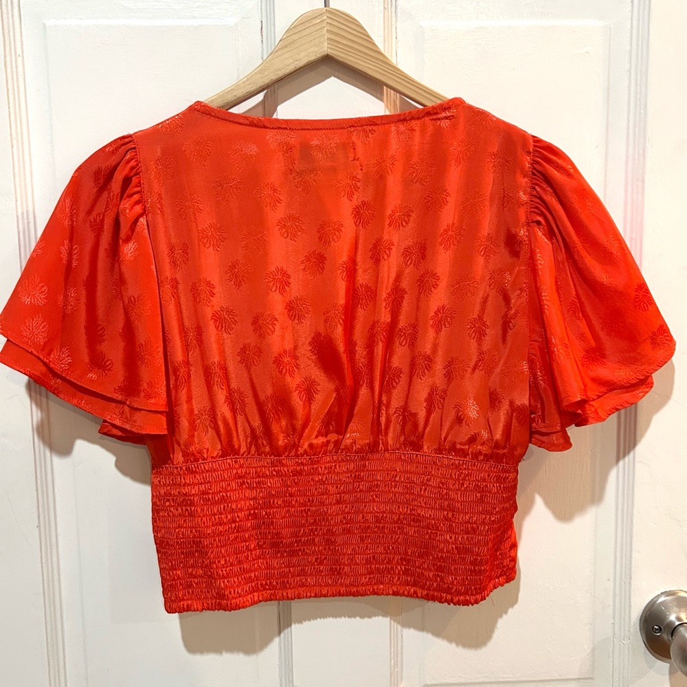 {Urban Outfitters} Red Satin Crop Top - Picture 4 of 8
